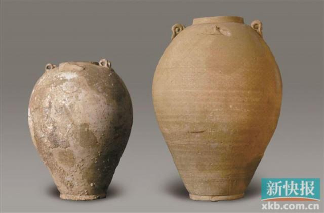 井里汶沉船出水的广东产青瓷罐。图片来自《秦大树：海上贸易的关键性器具：储物罐研究的重大推进》