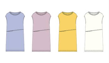 ▲从左到右依次为：治愈蓝，丁香紫，柠檬黄，椰奶白