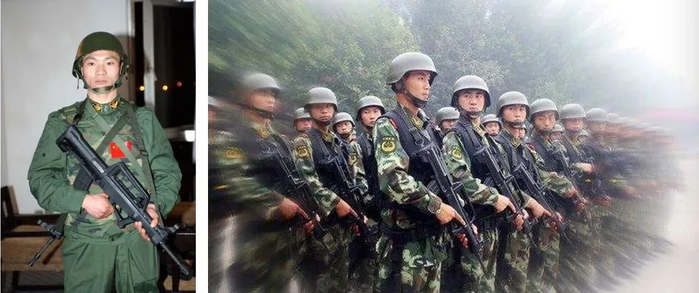 ▲ 左图为FK2000-4头盔；右图为96-2型头盔