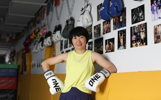 范蕾希望在45岁之前能打一场“票友赛”。  新京报记者 王飞 摄