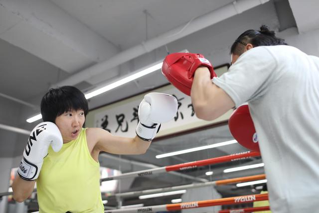 范蕾在训练中。  新京报记者 王飞 摄