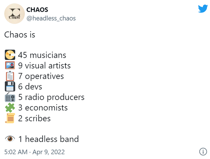 来源：Chaos Twitter