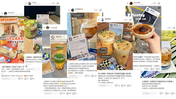 　　小红书用户打卡「#地球COOL起来#」活动