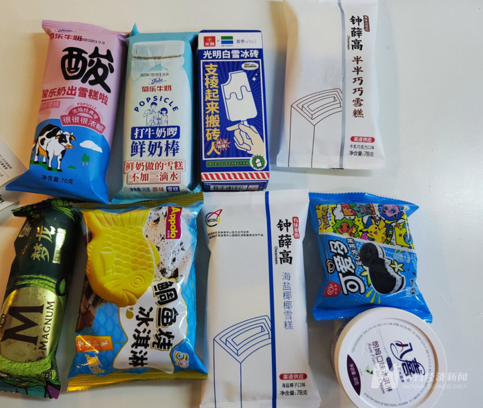 市面上一些常见的热门雪糕 图片来源：每经记者 魏官红 摄