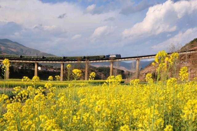 图为5634次列车运行在成昆铁路喜德至联合乡区间。