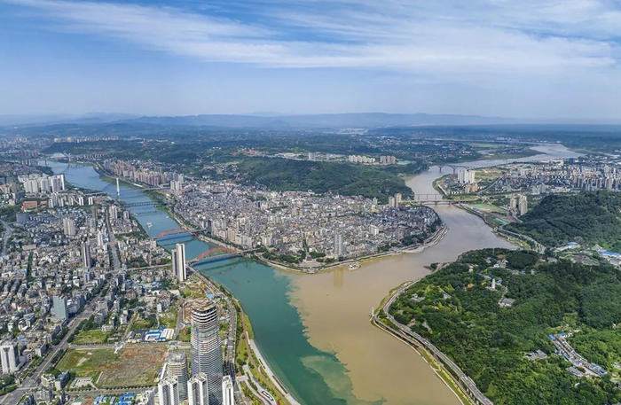 宜宾三江口 图片来源：宜宾市提供（曾朗 摄）