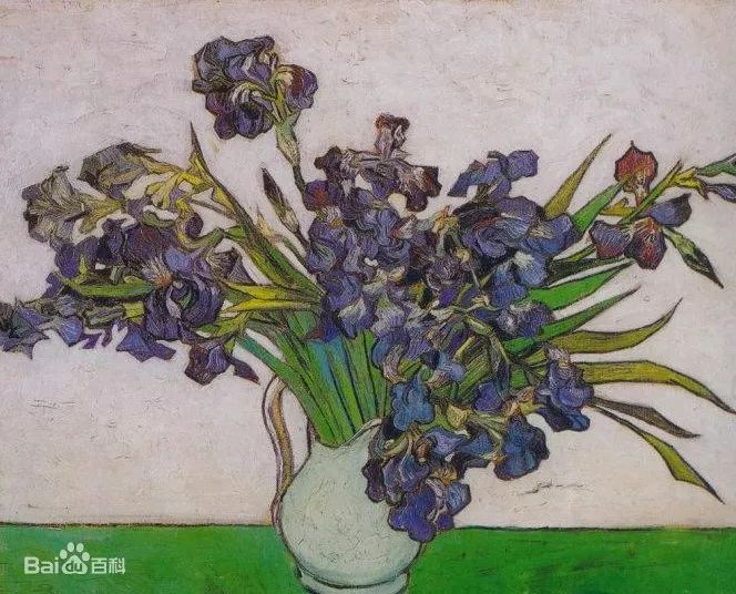 梵高《插在花瓶中的鸢尾花》（图片来自网络）