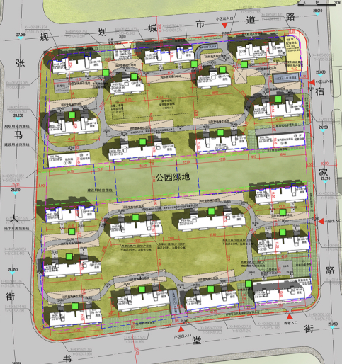 C2地块洋房产品鸟瞰图