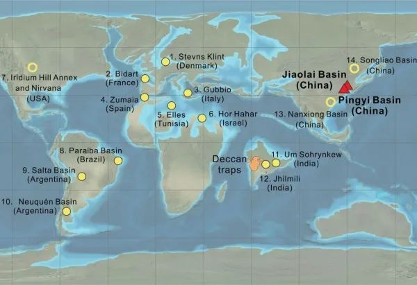 图1.汞示踪徳干大火成岩省的全球记录