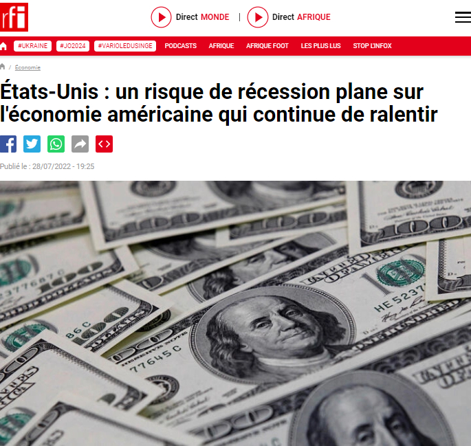 法国国际广播电台网站报道截图