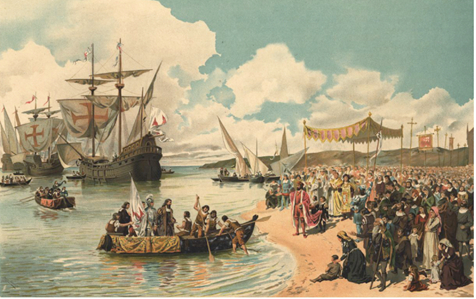 商船船队，摘自《黎明破晓的世界》（《灿烂的再生：意大利文艺复兴三百年（1305-1607）》内页插图）