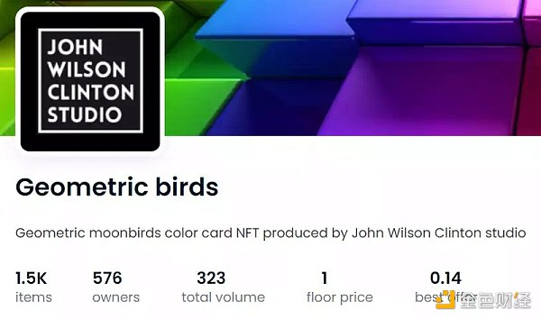 OpenSea 上关于这个项目的简介