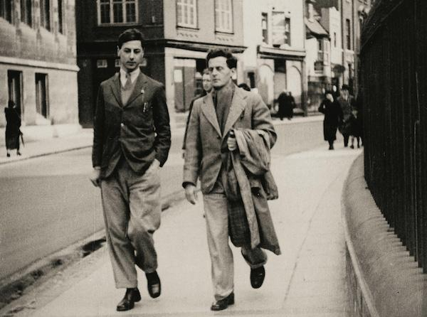 维特根斯坦与学生马尔科姆在剑桥。