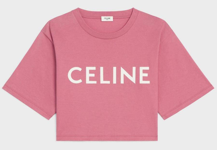 CELINE七夕限定棉质平纹针织短款T恤