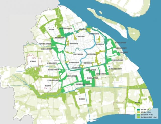 环城生态公园带规划示意图