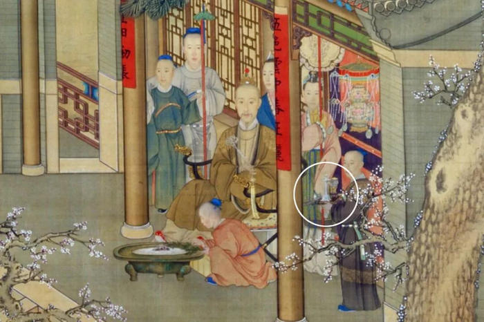 ▲《乾隆帝岁朝行乐图》局部