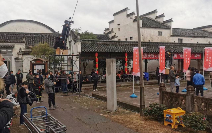 《幸福到万家》拍摄现场。受访者供图