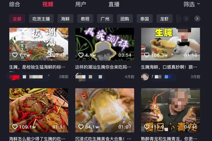 各平台视频博主相关作品（网络截图）