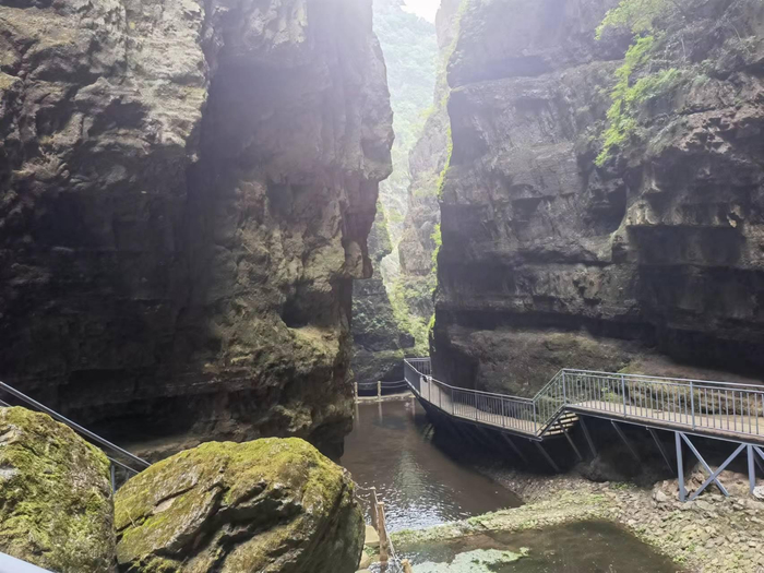 一线天内部。新京报记者 周怀宗 摄