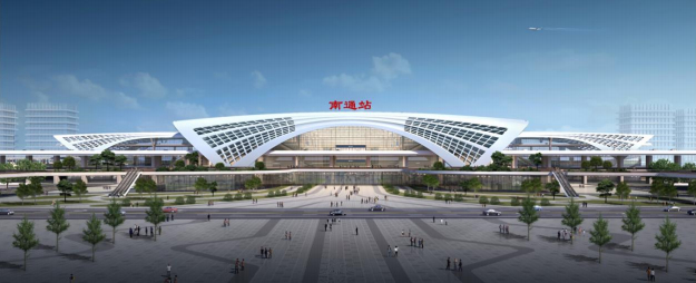 南通高铁站正透视图（站房设计单位提供）