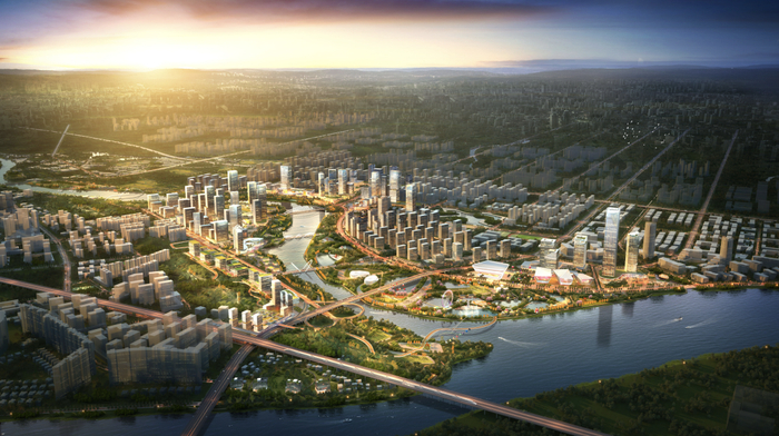 广佛青创城建设效果图。