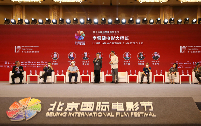 李雪健电影大师班现场。  新京报记者 郑新洽 摄