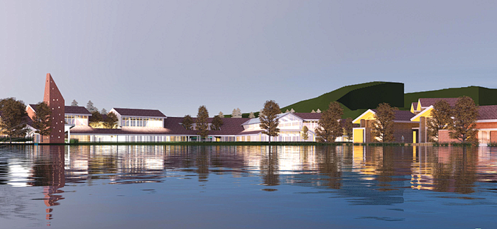 米兰花酒店夜景效果图