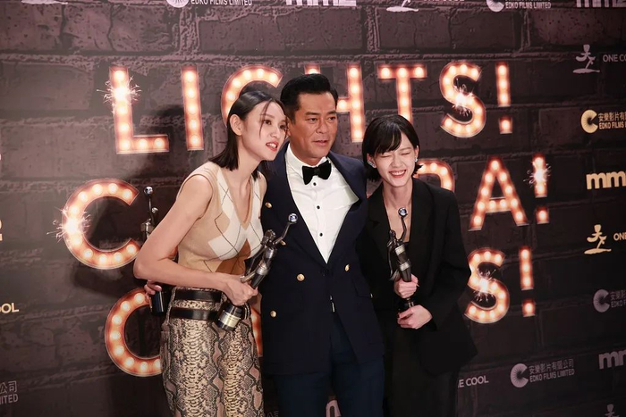 第40届香港电影金像奖颁奖礼结束后，《梅艳芳》《浊水漂流》《妈妈的神奇小子》三部电影剧组举办庆功宴。图/视觉中国