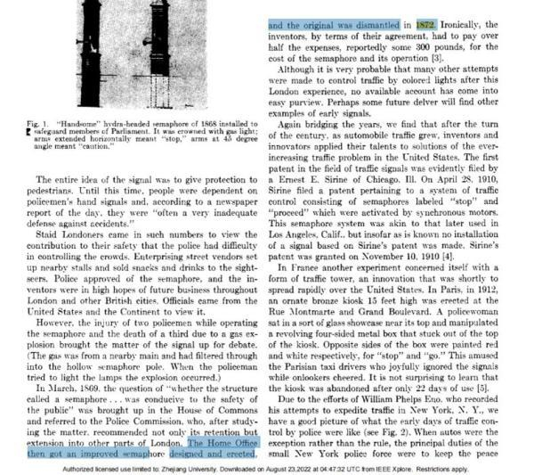 EDWARD A. RZUELLER 《交通信号灯历史的方方面面》内文截图。