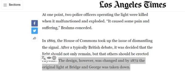 《洛杉矶时报》报道截图。