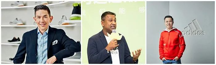 从左至右为先后担任阿迪达斯大中华区董事总经理的高嘉礼、Jason Thomas和萧家乐。来源：界面新闻