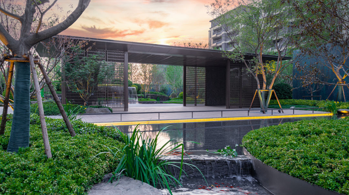 ▲万科都会公园实景图