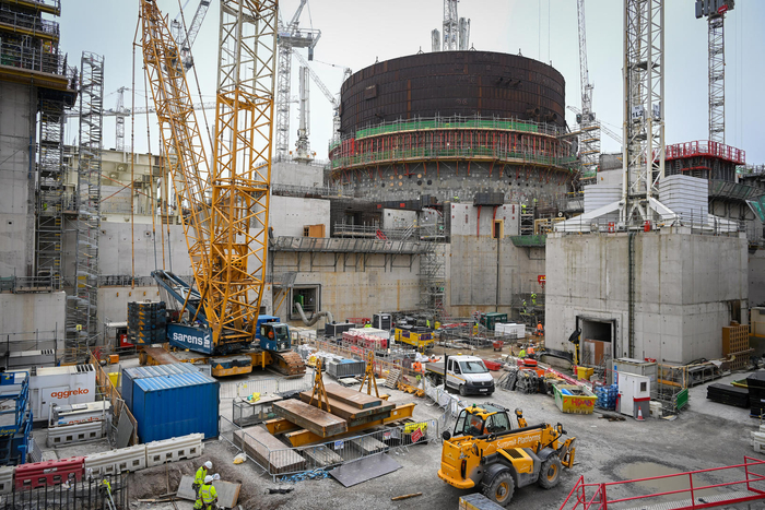 ↑当地时间2022年5月5日，英国萨默塞特郡，欣克利角C核电站 图据IC photo