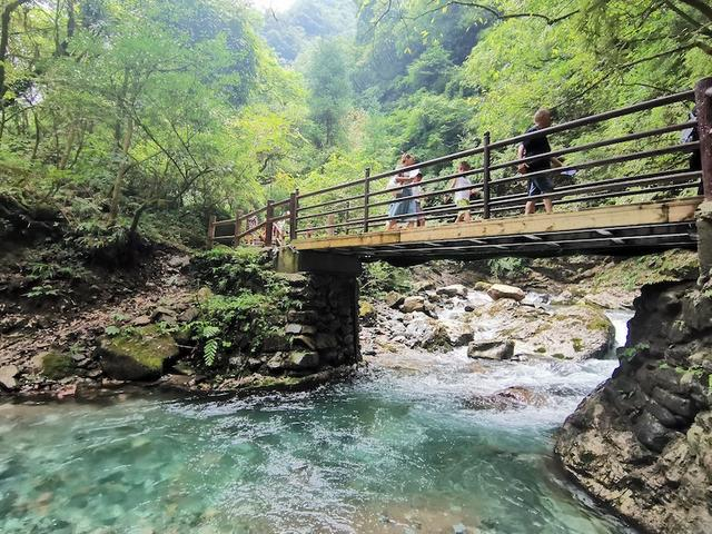 持续高温不退之下，不少游客选择到温度较低的山里避暑游览。陈雪波/摄影