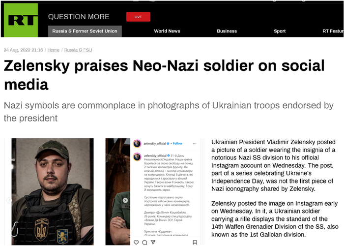 （图为“今日俄罗斯”的报道）