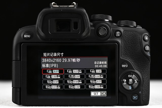 佳能EOS R10的视频规格菜单