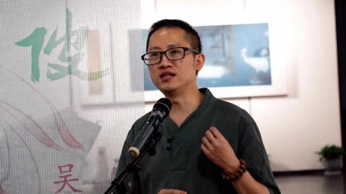 　　吴宗霖在荷花专题展开幕式上致辞