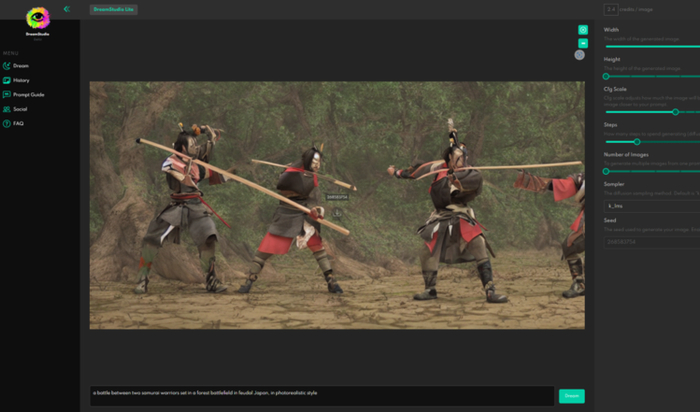 DreamStudio Lite &nbsp;&nbsp; 图片来源：硅星人