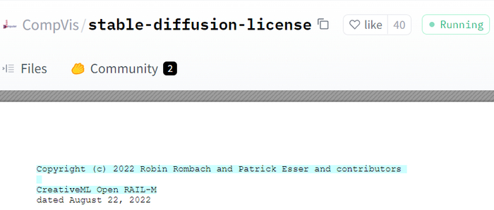 Stable Diffusion 许可证&nbsp; &nbsp;图片来源：Hugging Face