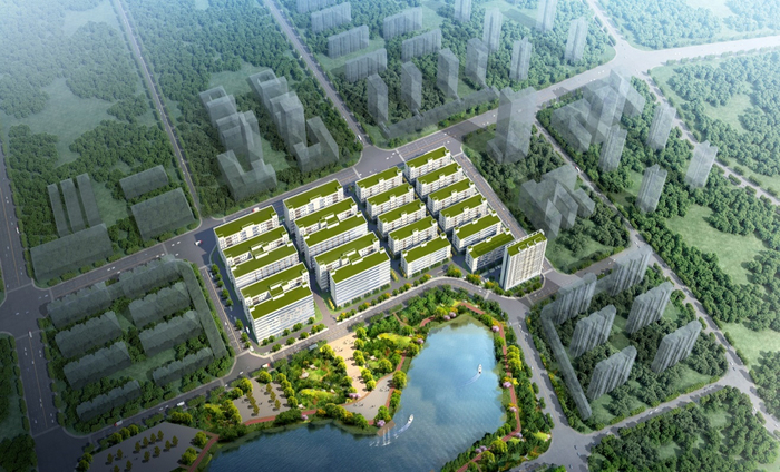 　　项目鸟瞰效果图