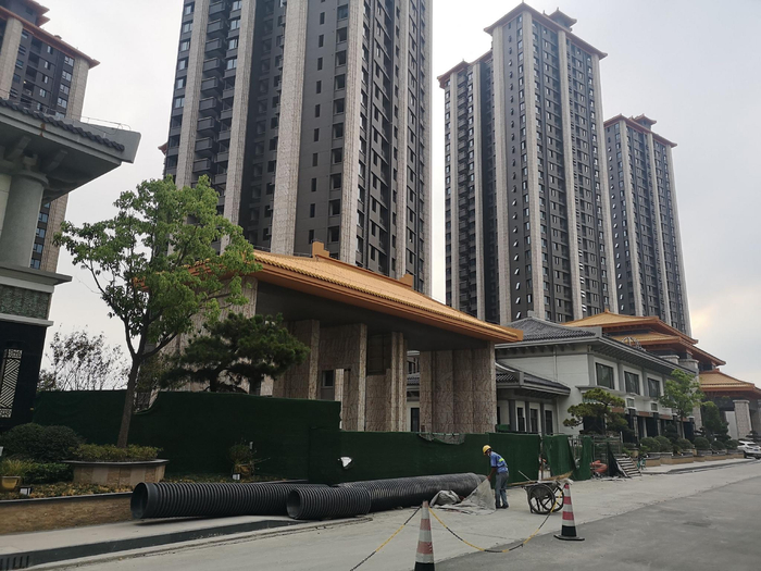 泗泾绿中海项目现场 图片来源：每经记者：刘颂辉 摄