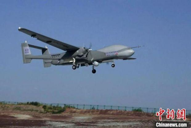 双尾蝎无人机起飞驰援甘孜州泸定县抗震救灾工作。　腾盾科创供图