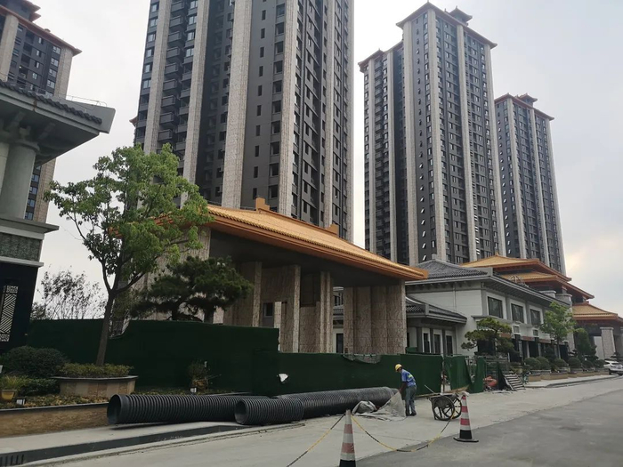 泗泾绿中海项目现场 图片来源：每经记者：刘颂辉 摄