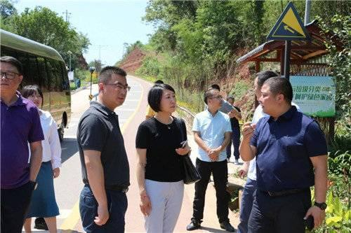 在四川乐山任职期间，毛宁曾率队调研井研县。图片来源：井研新闻网