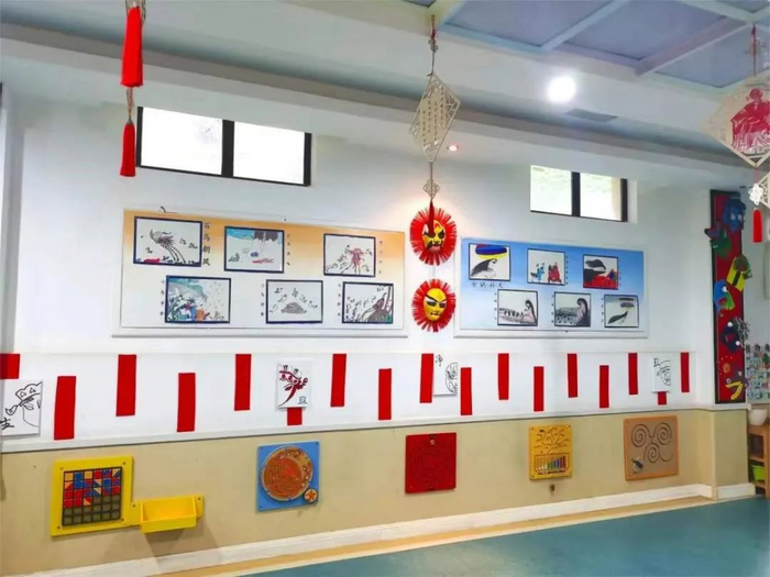 ▲这里有五颜六色的环创