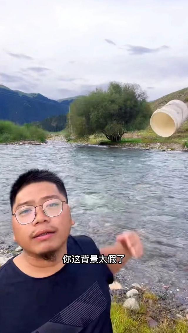 刘元杰扔桶证明背景为真的。视频截图