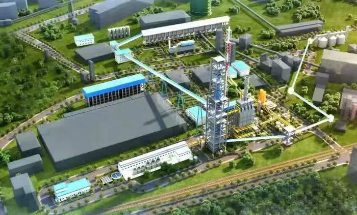 河钢集团全球首例120万吨氢冶金示范工程示意图。