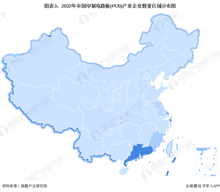 注：省市内相关企业数量越多颜色越深。