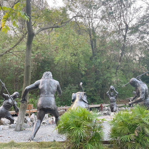 马坝人生活模拟（来源：网络）