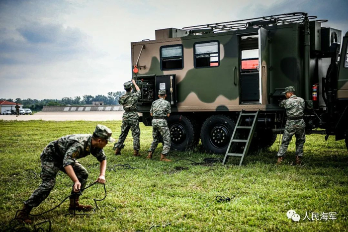▲开设对空通信阵地